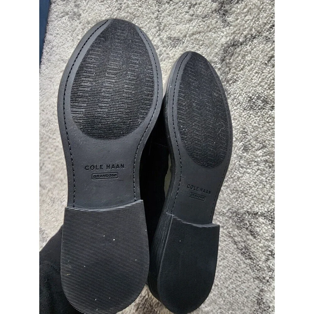 New Womens Cole Haan Black Patent Haverhill Penny Loafers Shoes Size 7B